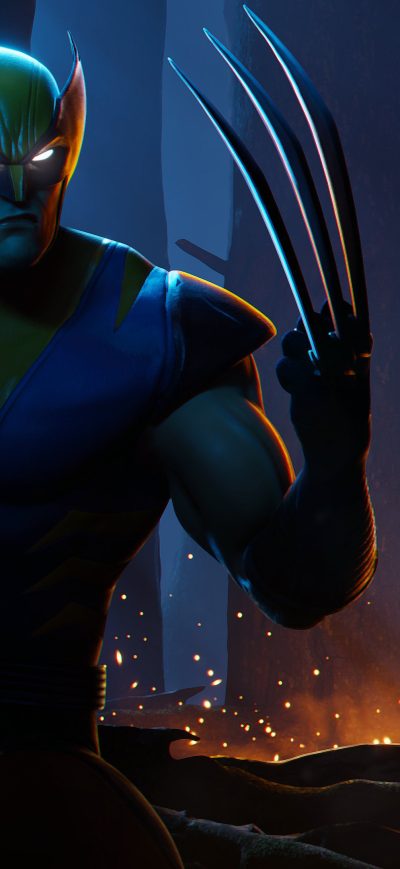 Fond d'écran iPhone Wolverine Fortnite Season 4 Nexus War
