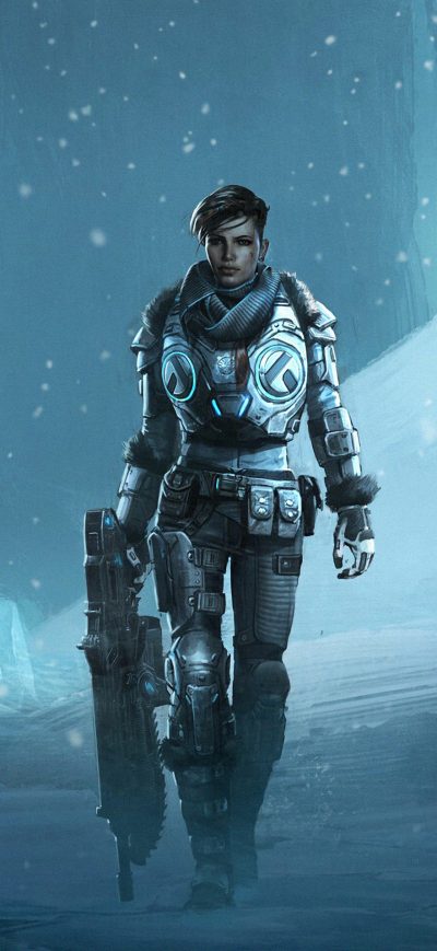 Fond d'écran iPhone Gears 5 Art 4k