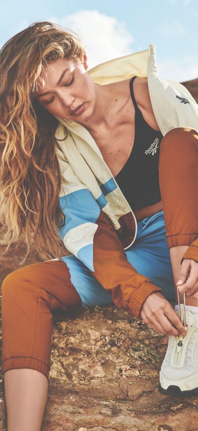 Fond d'écran iPhone Gigi Hadid Reebok 8k