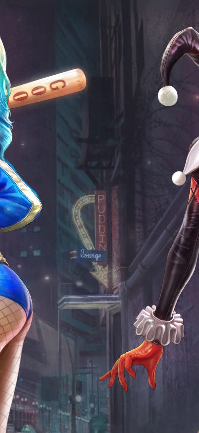 Fond d'écran iPhone Harley Quinn Suit Costume Dc Comics Girls 4k
