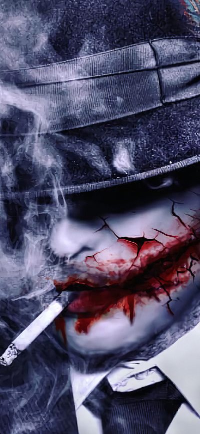 Fond d'écran iPhone Joker Hat Smoker