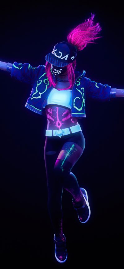 Fond d'écran iPhone Kda Akali Black 5k