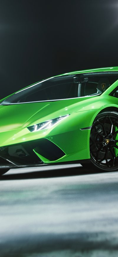 Fond d'écran iPhone Lamborghini Huracan Performante Cgi 5k