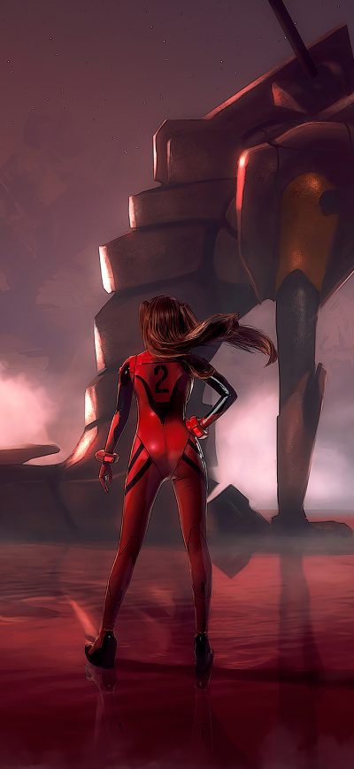 Fond d'écran iPhone Asuka Neon Genesis 2020