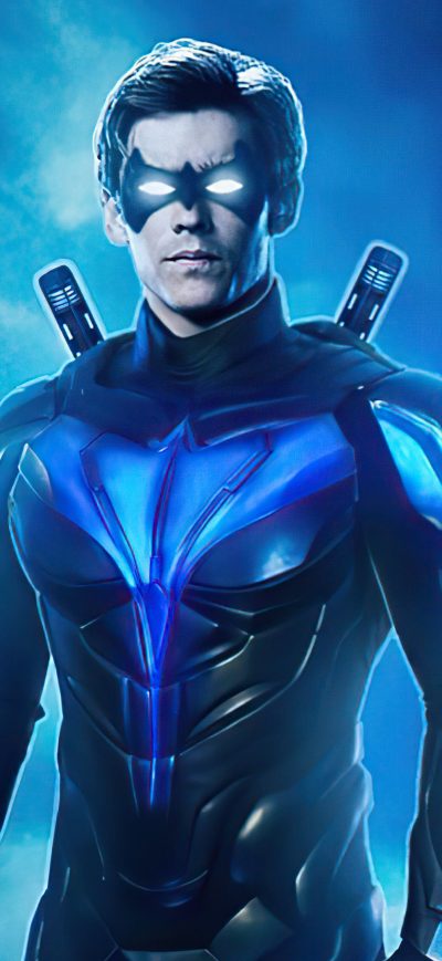 Fond d'écran iPhone Nightwing Blue Suit 4k