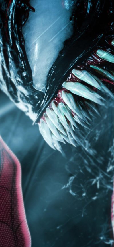 Fond d'écran iPhone Spiderman Meets Venom 4k