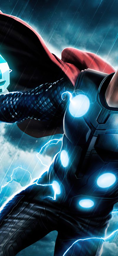 Fond d'écran iPhone Thor Lightning 5k