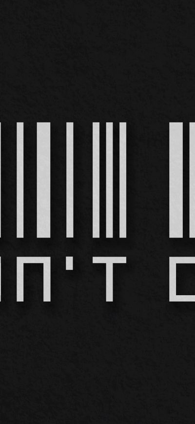 Fond d'écran iPhone I Dont Care Barcode 4k
