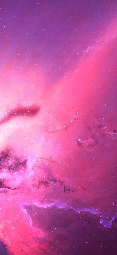 Fond d'écran iPhone Pink Red Nebula Space Cosmos 4k