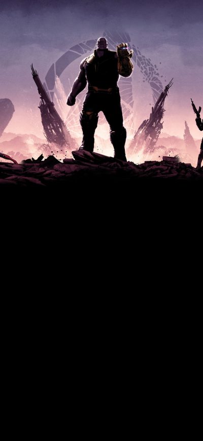 Fond d'écran iPhone Avengers Infinity War Minimalism 8k