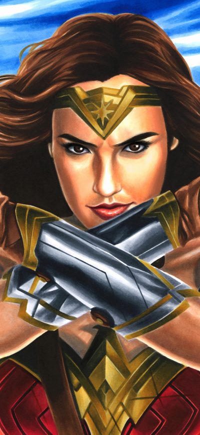 Fond d'écran iPhone Wonder Woman Fanart 2017