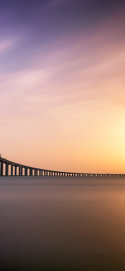 Fond d'écran Vasco Da Gama Bridge 5k sur iPhone