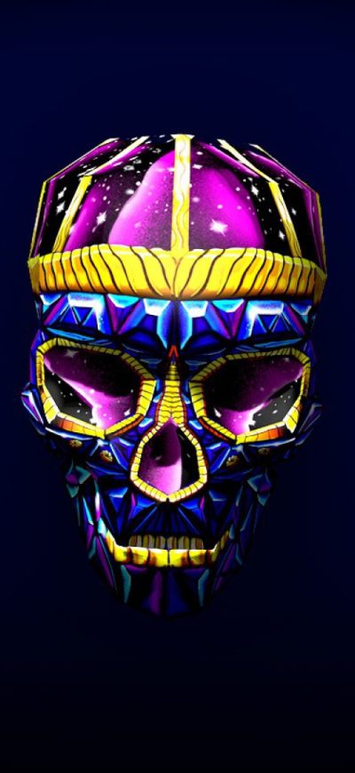 Fond d'écran iPhone Skull 3d Art Bright