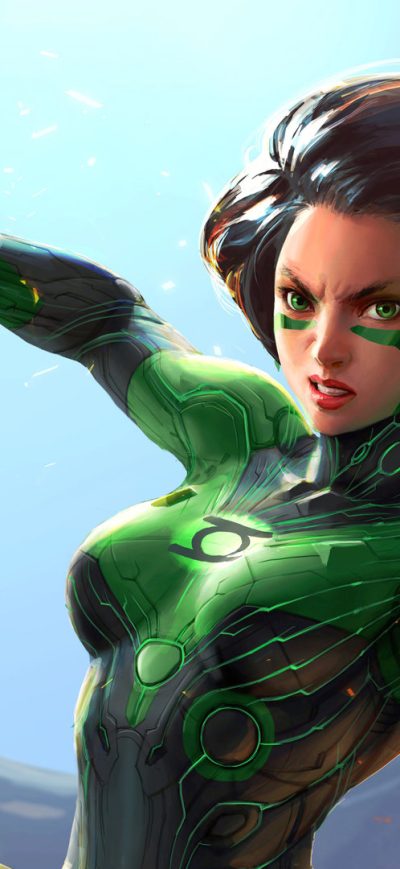 Fond d'écran iPhone Green Alita Battle Angel