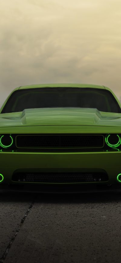 Fond d'écran iPhone Green Dodge Challenger