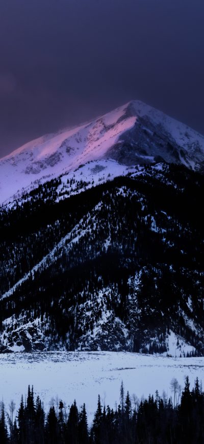 Fond d'écran iPhone Dawn Mountain Nature Snow Winter