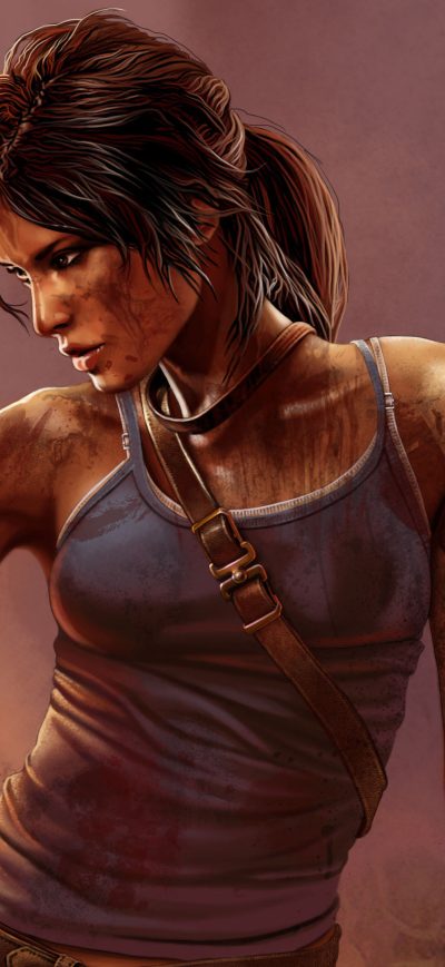 Fond d'écran iPhone Tomb Raider Lara Croft Art 4k