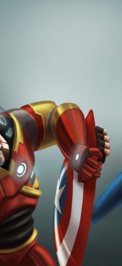 Fond d'écran iPhone Buzz Lightyear As Iron Man And Sheriff Woody As Captain America