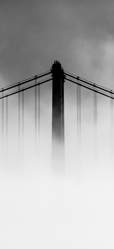 Fond d'écran iPhone San Francisco Oakland Bay Bridge Covered With Fog