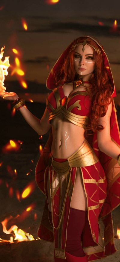 Fond d'écran iPhone Lina Dota 2 Cosplay