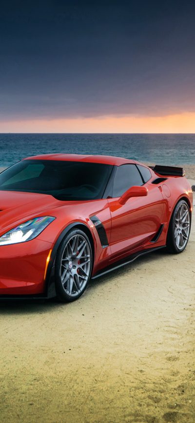Fond d'écran iPhone Chevrolet Corvette Z06 Red
