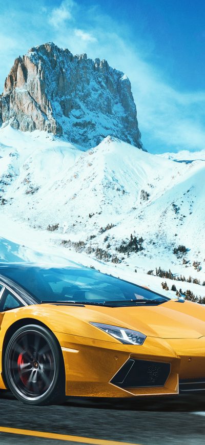 Fond d'écran iPhone Yellow Lamborghini Aventador