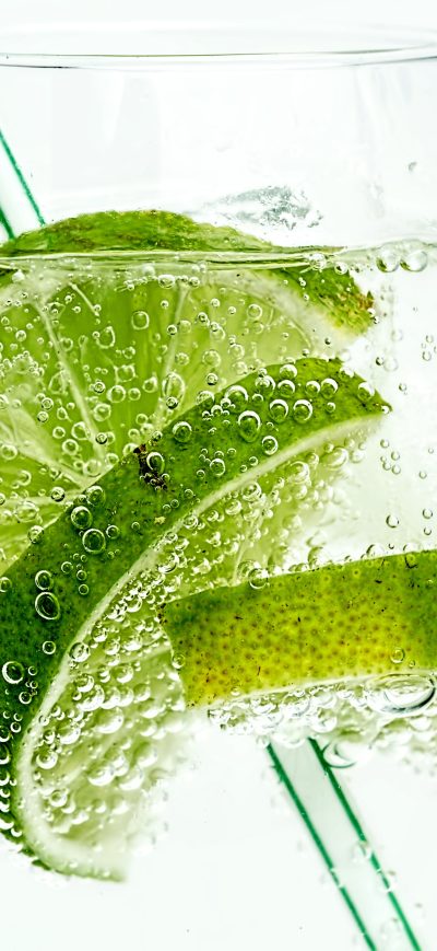Fond d'écran iPhone Lime Drink Bubbles