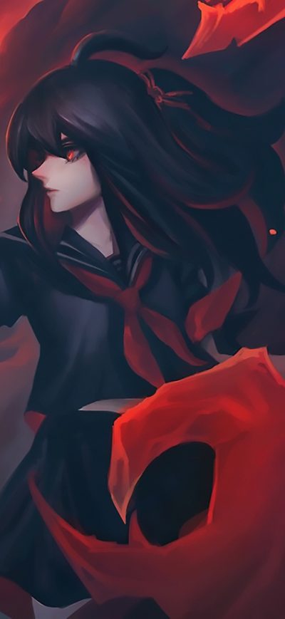 Fond d'écran iPhone Girl With Sword Red Eyes Background Anime Original