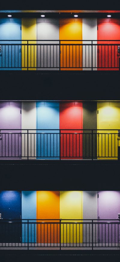 Fond d'écran iPhone Colorful Balcon Symmetry 4k