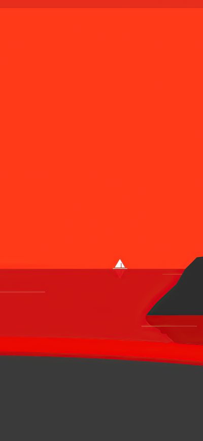 Fond d'écran iPhone Red Beach Minimal 8k
