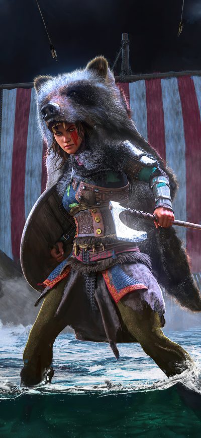 Fond d'écran iPhone Assassins Creed Valhalla Queen 2020