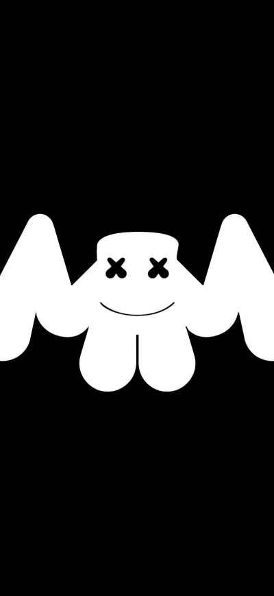 Fond d'écran iPhone Marshmello Logo Dark