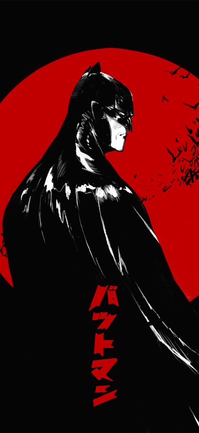Fond d'écran iPhone Dark Red Batman 2020