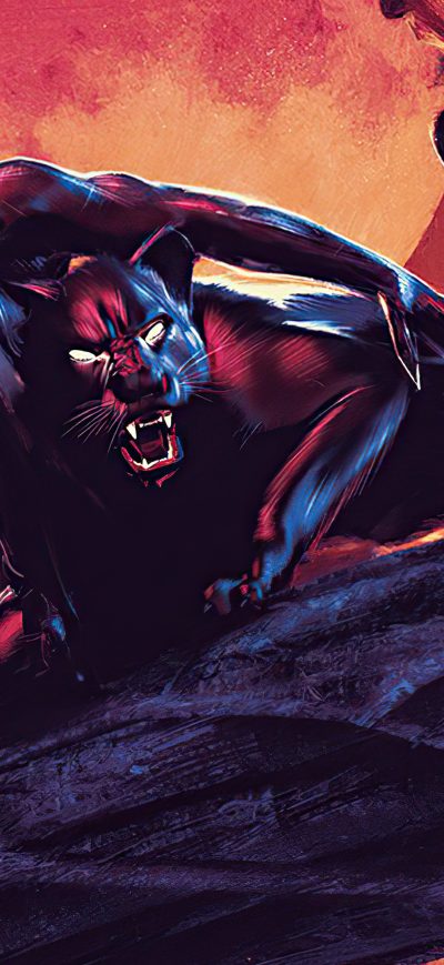 Fond d'écran iPhone Black Panther Comic Poster 4k