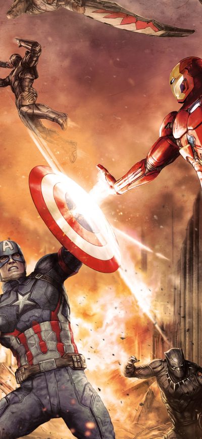 Fond d'écran iPhone Captain America Civil War Comic