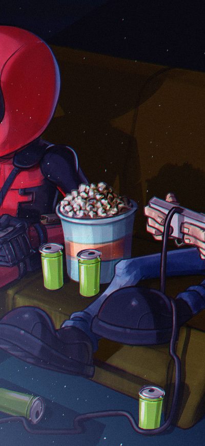 Fond d'écran iPhone Deadpool And His Friend Playing Video Games