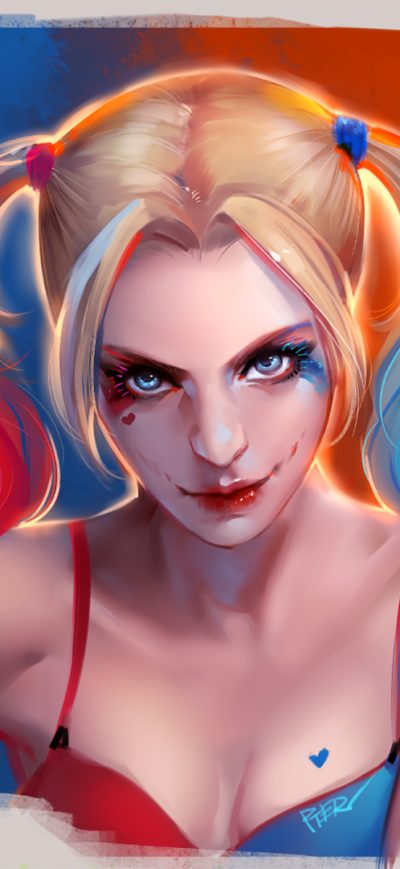 Fond d'écran Harley Quinn Artwork sur iPhone