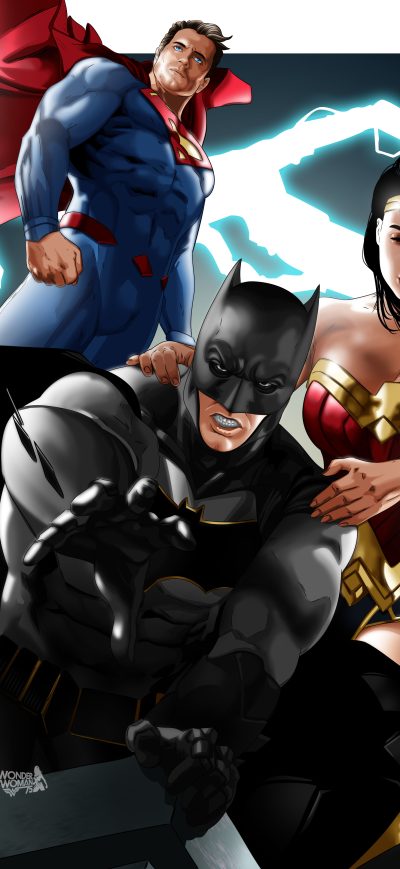 Fond d'écran iPhone Crime Alley Batman Wonder Woman Superman 4k