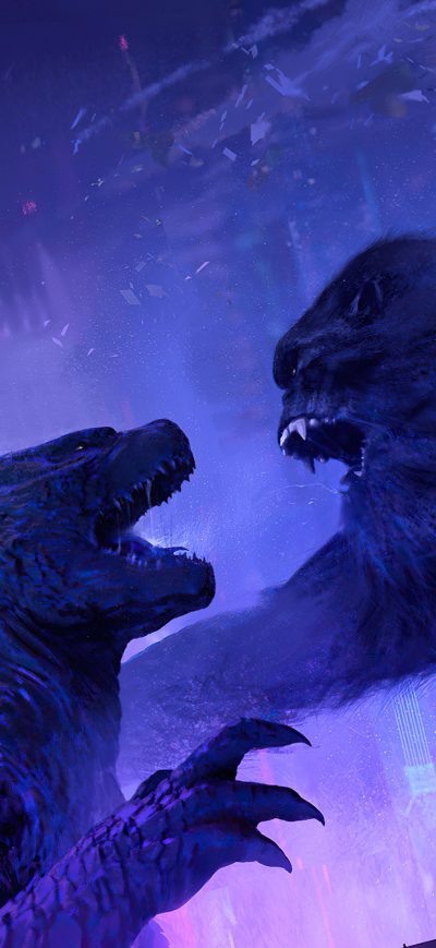 Fond d'écran iPhone Godzilla V Kong