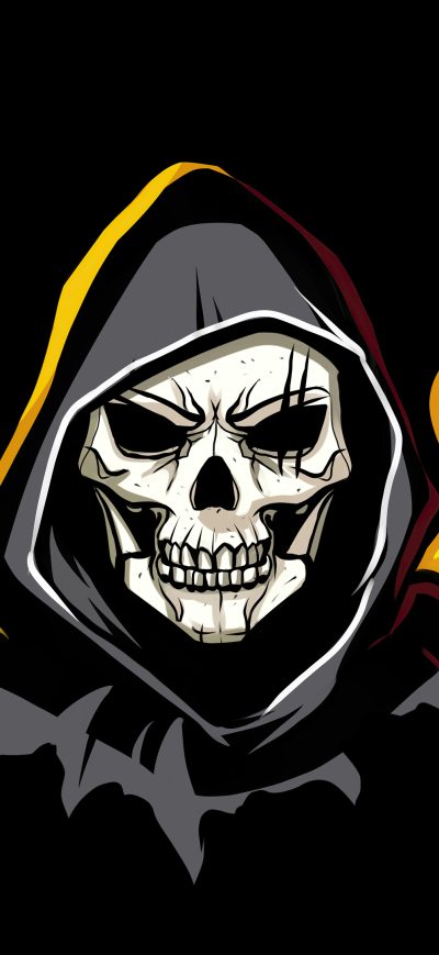 Fond d'écran iPhone Grim Reaper Minimal Art 4k