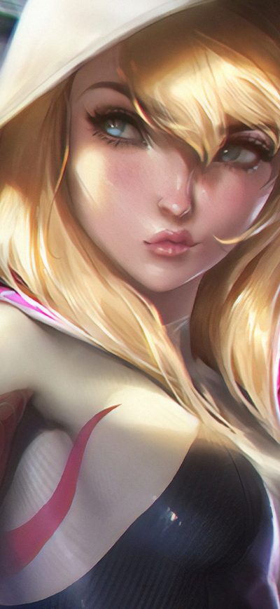Fond d'écran iPhone Spider Gwen Stacy Art 4k