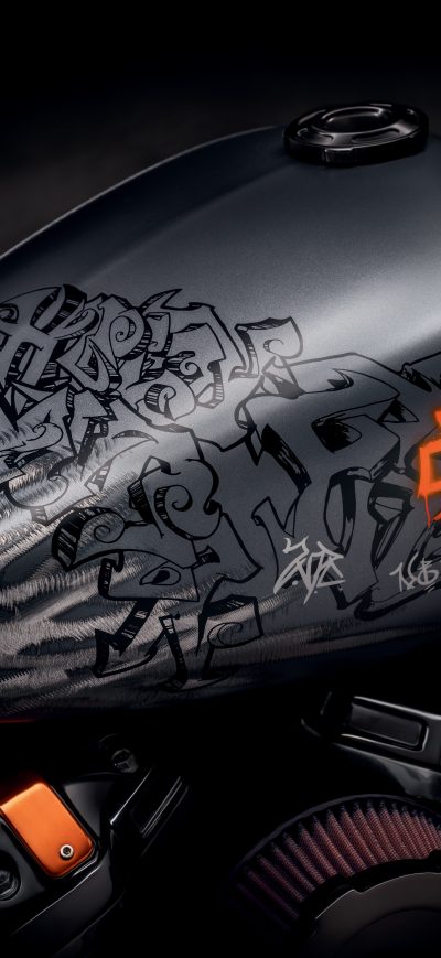 Fond d'écran iPhone Harley Davidson Grey Black Bike Tank 8k