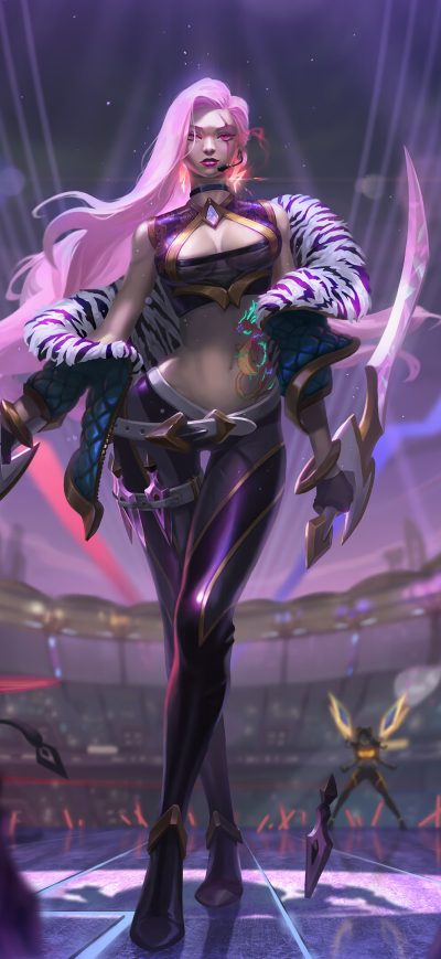 Fond d'écran iPhone Kda Katarina League Of Legends 4k