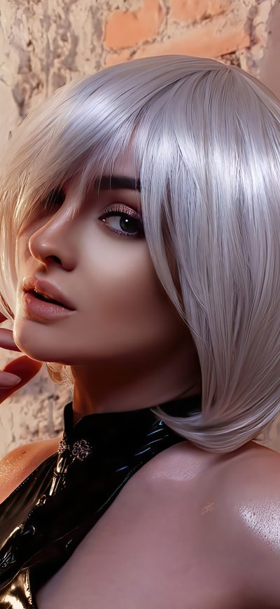 Fond d'écran iPhone 2b Nier Automata Cosplay Girl 4k