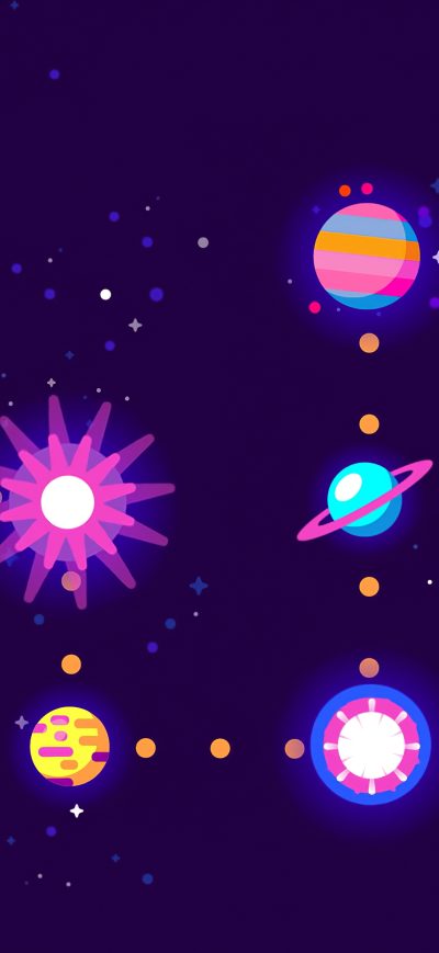 Fond d'écran iPhone Pacman Eating Planets 4k