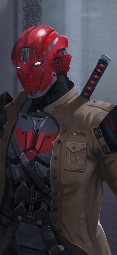 Fond d'écran iPhone Red Hood Gun Up 4k