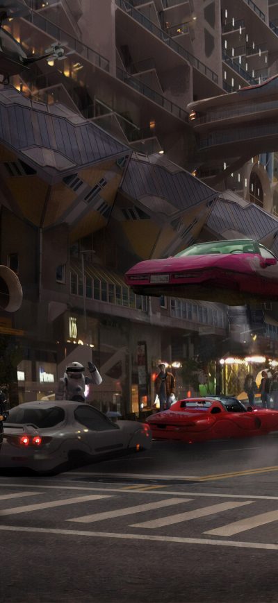 Fond d'écran World In 2099 sur iPhone
