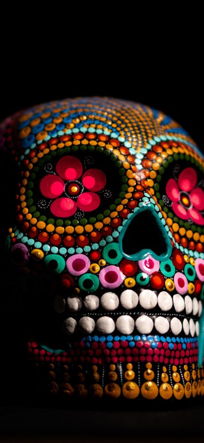 Fond d'écran iPhone Multi Color Skull 4k