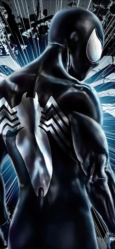 Fond d'écran iPhone The Black Suit Spiderman 4k