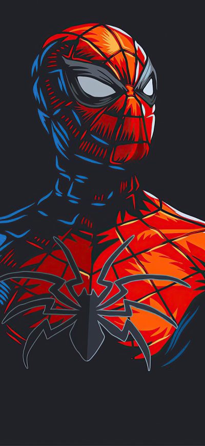 Fond d'écran iPhone Spider Man Red Minimalism